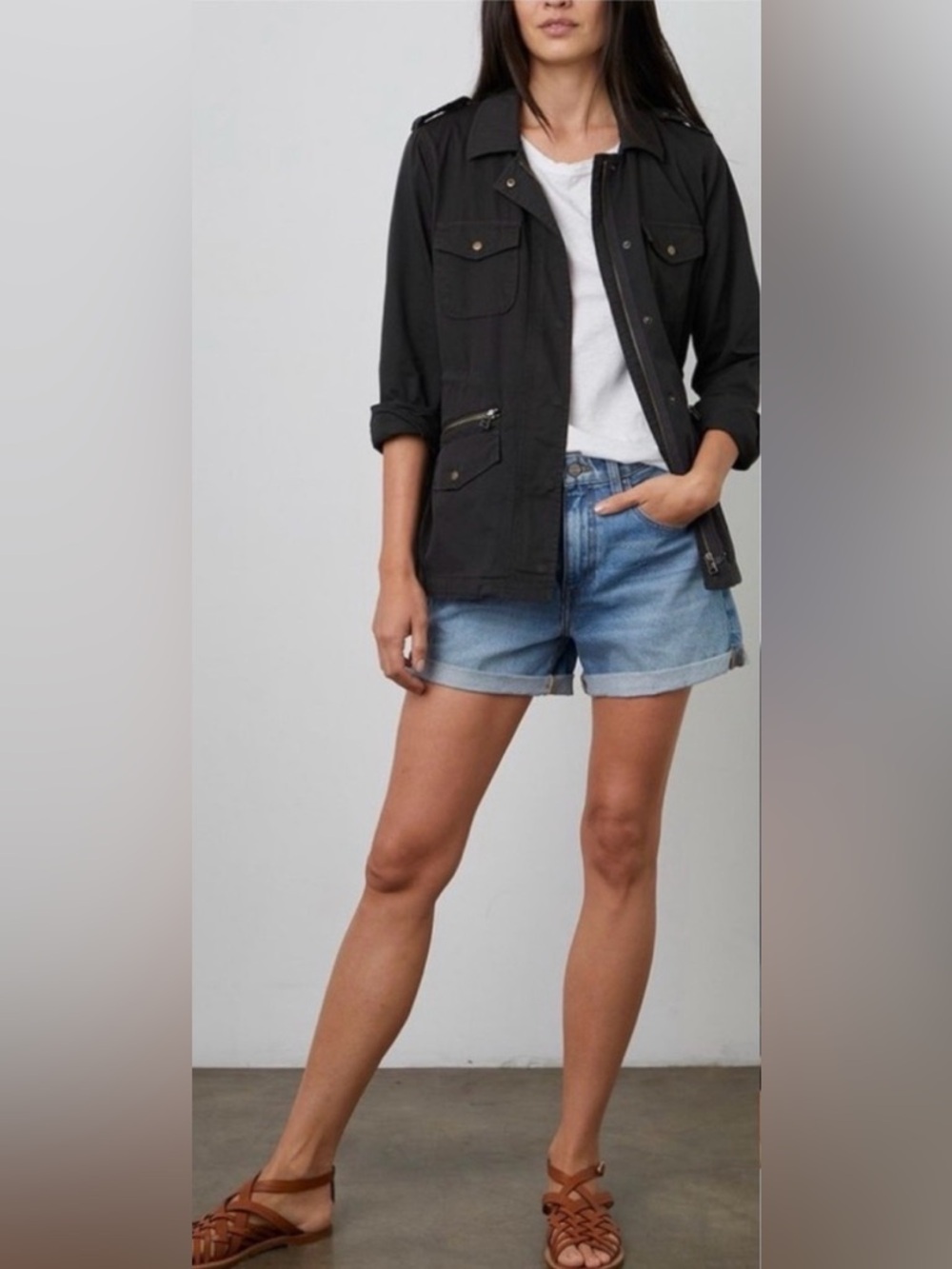 Velvet by Graham & Spencer Ruby Army Jacket S | Lightweight Utility Military
